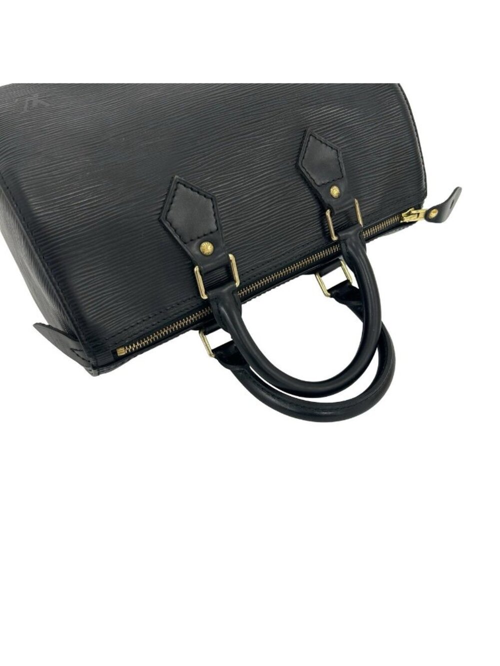 Louis Vuitton with Lock Vintage Speedy 25 Epi Leather Mini Boston Bag Noir - Picture 4 of 10